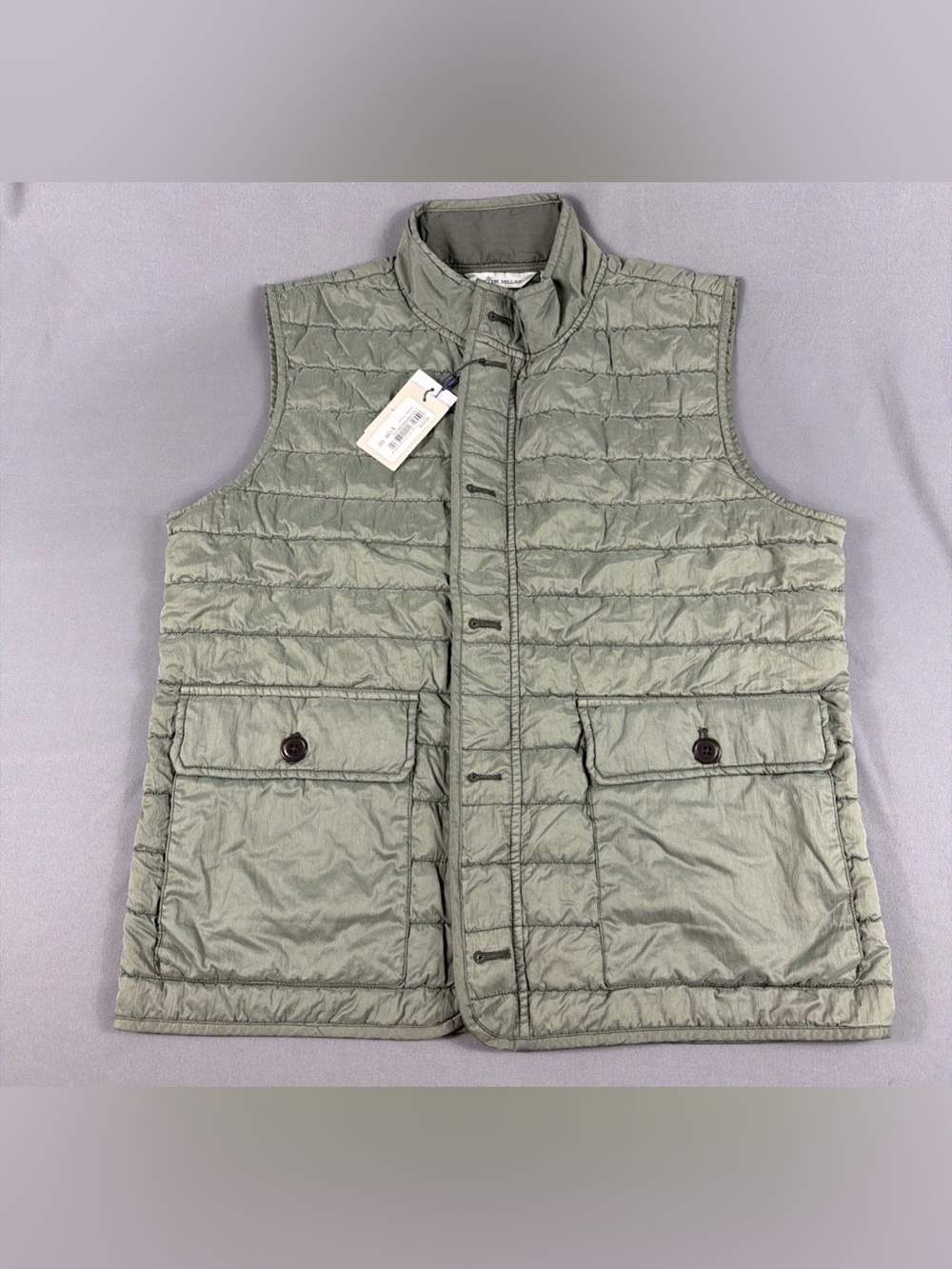 Peter Millar Golf Vest Crown Greenwich Garment Dyed Large Green NWT MSRP $198